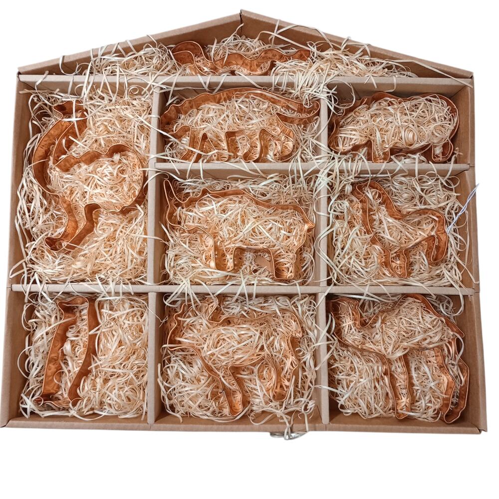 Martha Stewart by Mail NOAH'S ARK Set II 2 Copper Cookie Cutter Set Rare